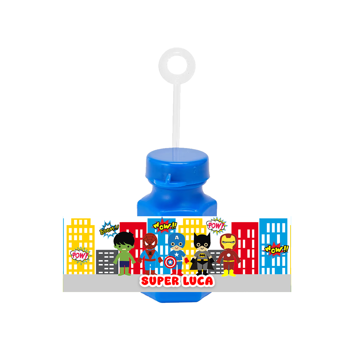 Superhero Cartoon Mini Bubbles Stickers (12Pk)