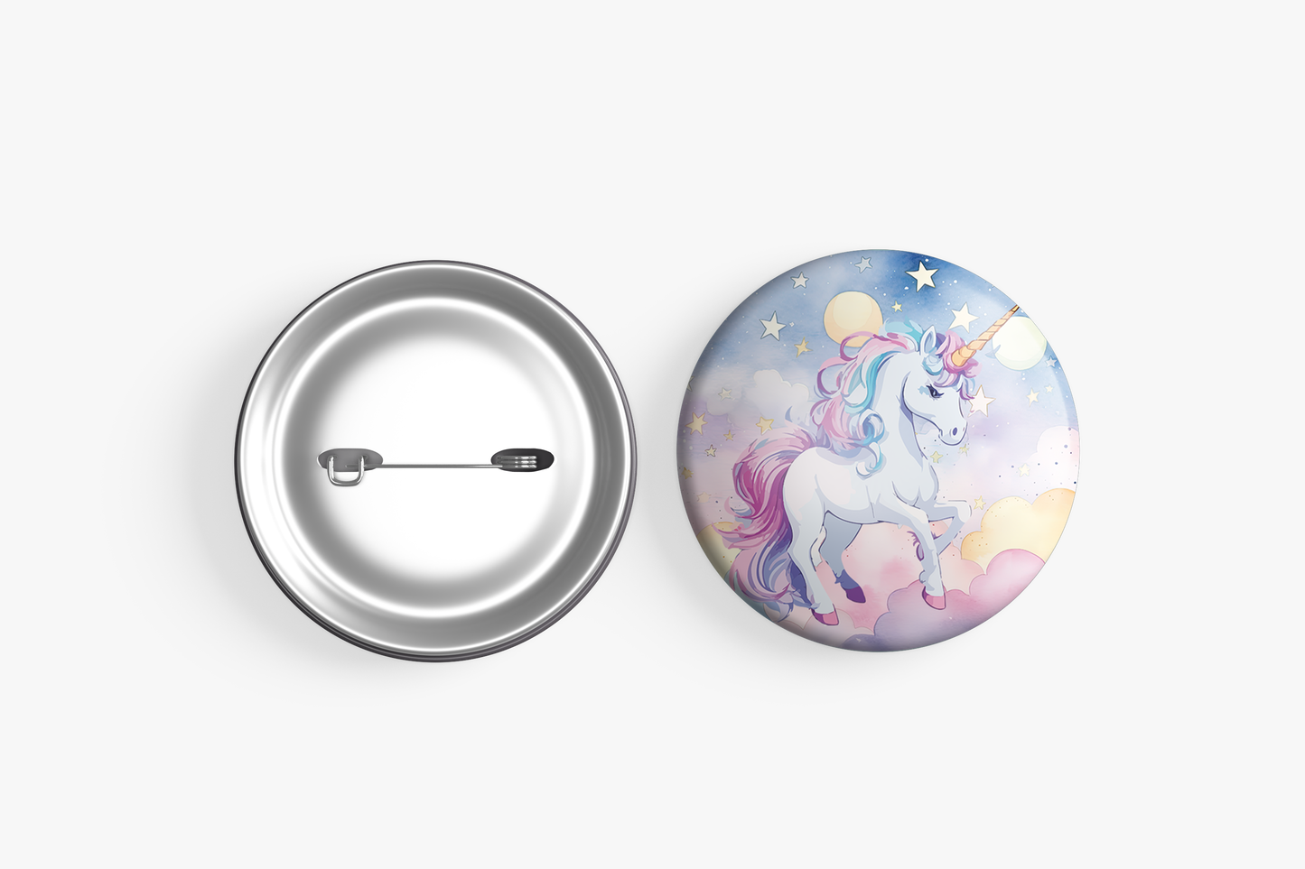 Unicorn Magic Pin Badges | Kids Birthday Party Favours | Personalised or Plain