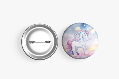 Unicorn Magic Pin Badges | Kids Birthday Party Favours | Personalised or Plain