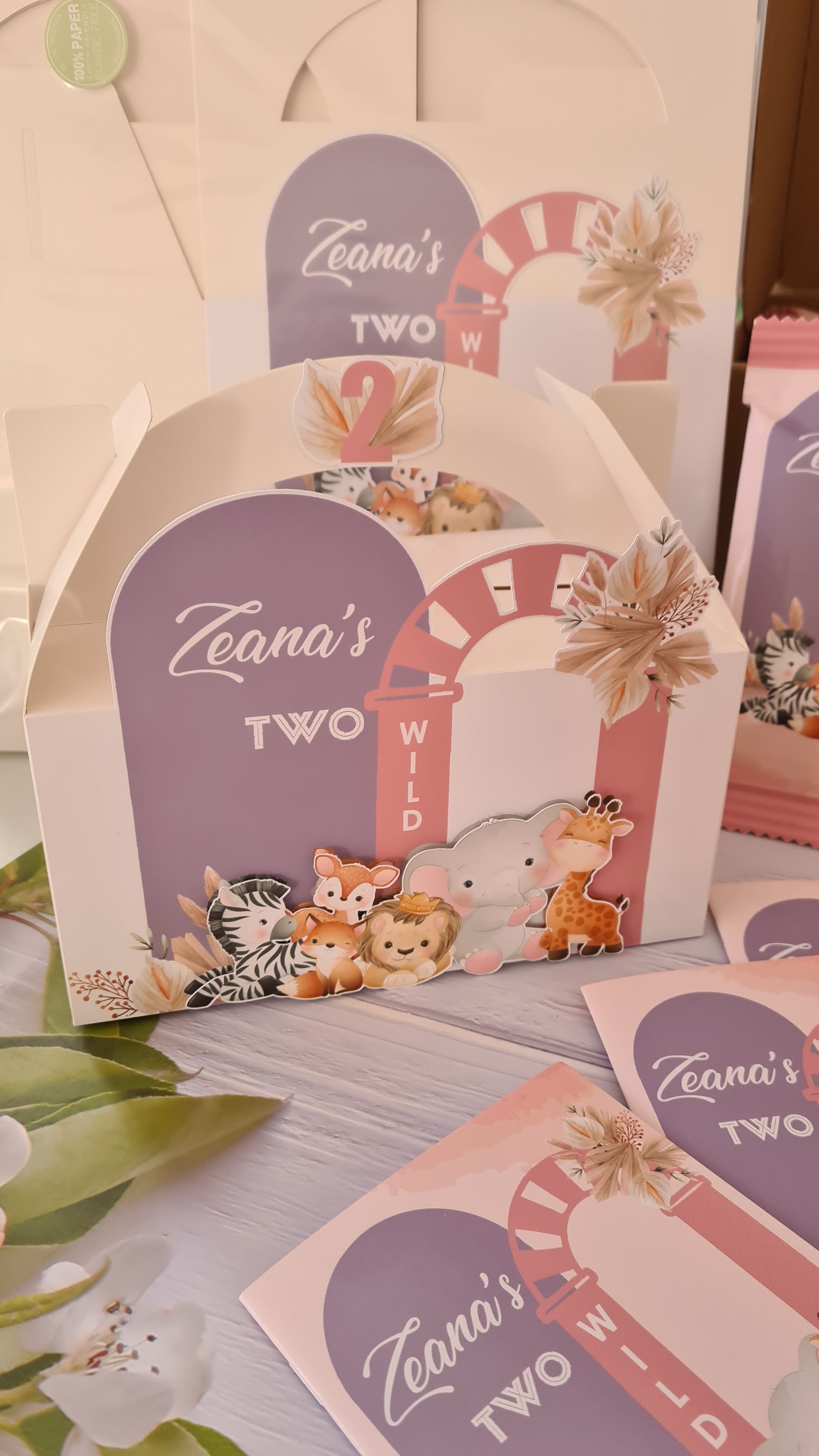 Boho Jungle Animals Party Box