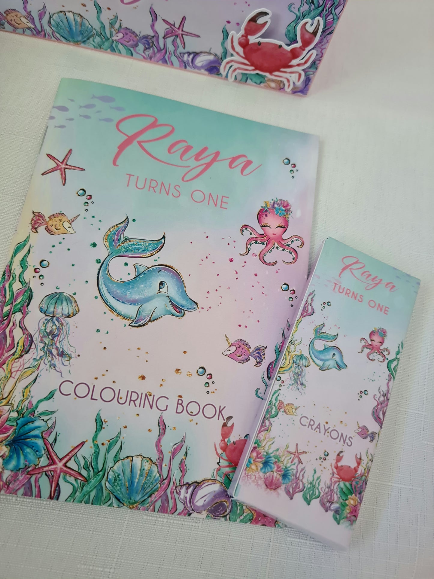 Under the Sea Themed Colouring Book & Crayons