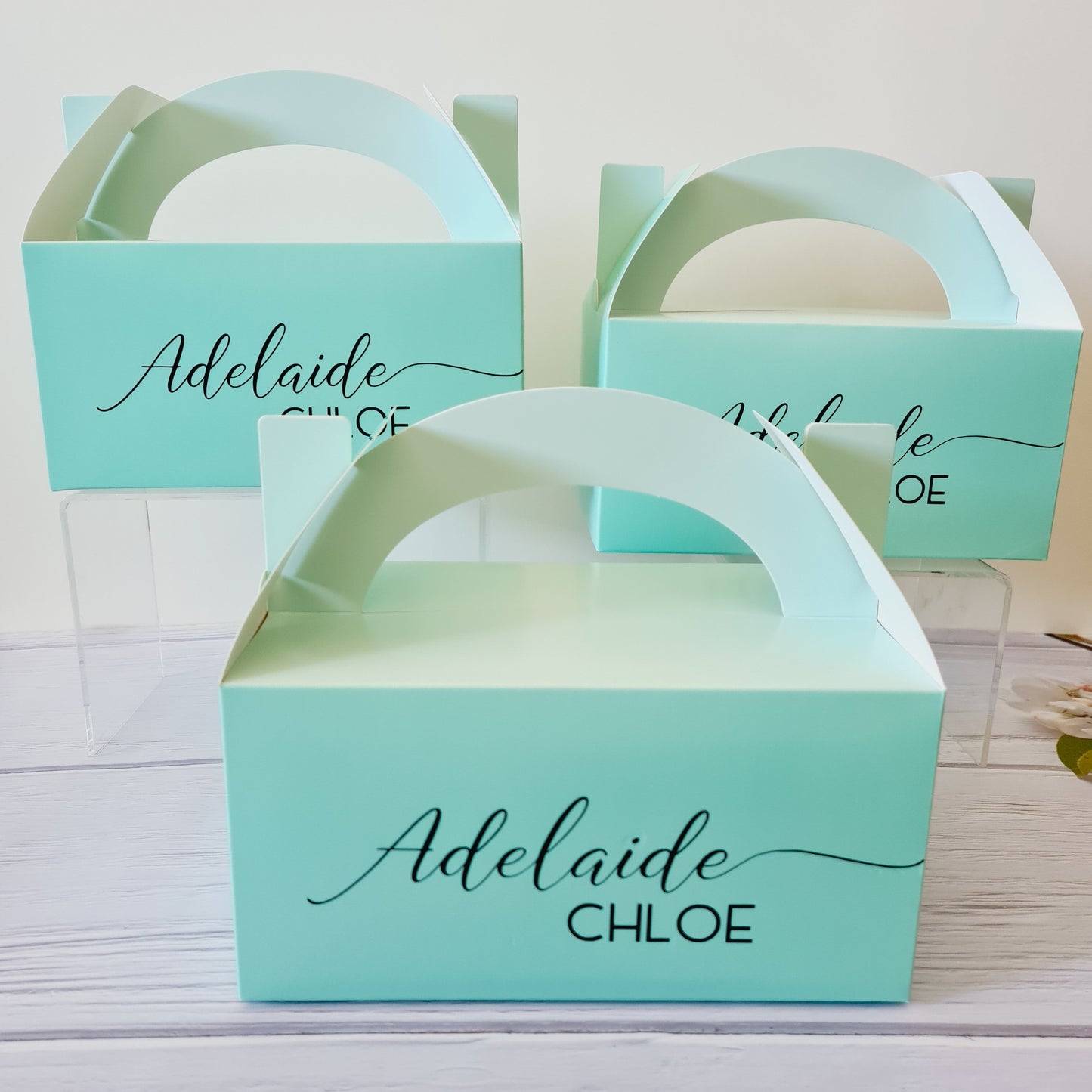 Personalised Party Box | Custom Name Decal | Baptism Christening Favours Wedding Gift