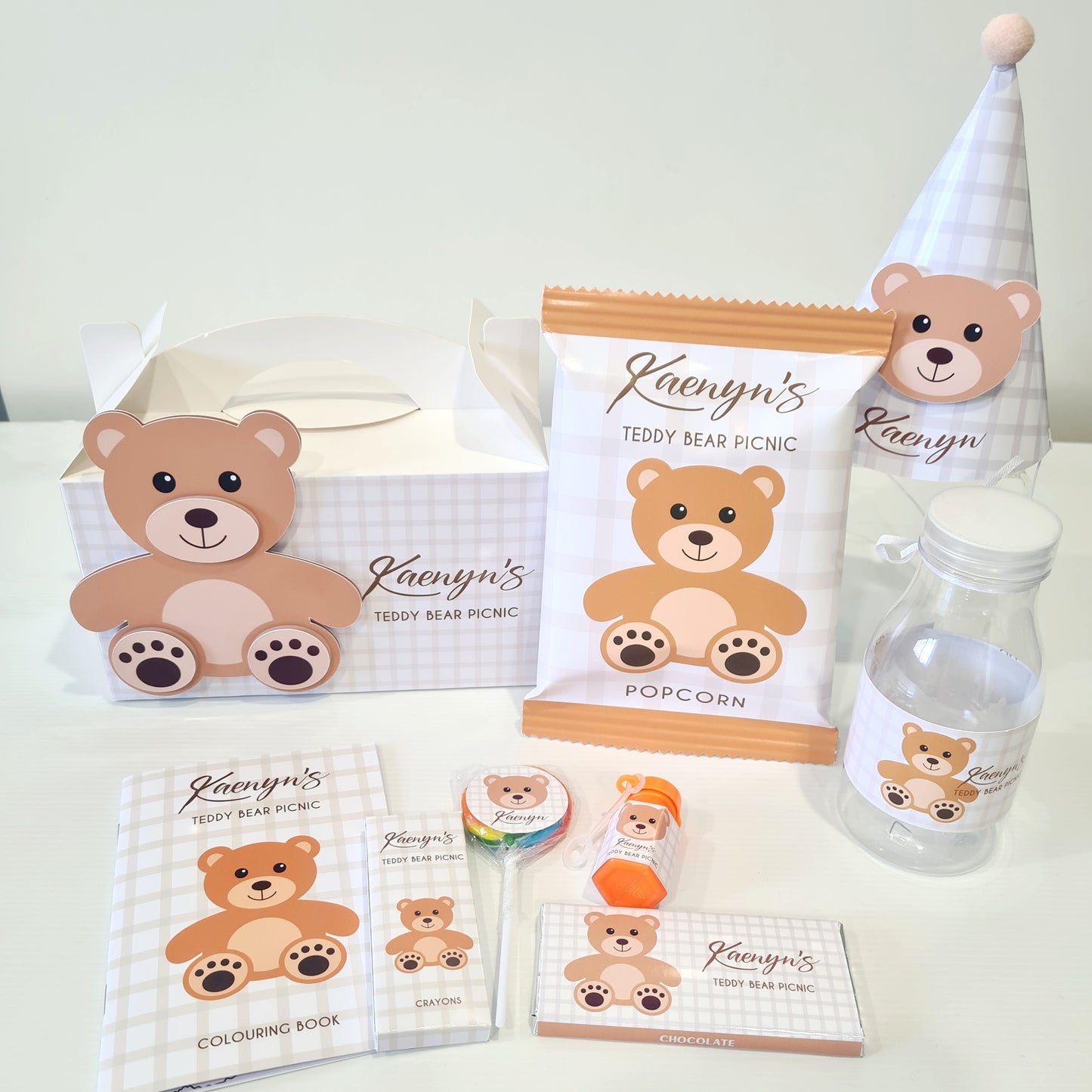 Teddy Bear Picnic Theme Birthday Party Box