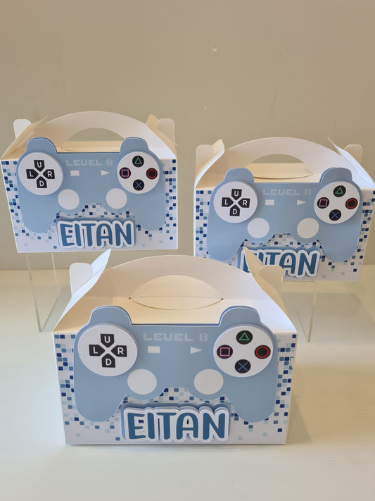 Gaming Theme Party Box Minimalist Blue Game Console