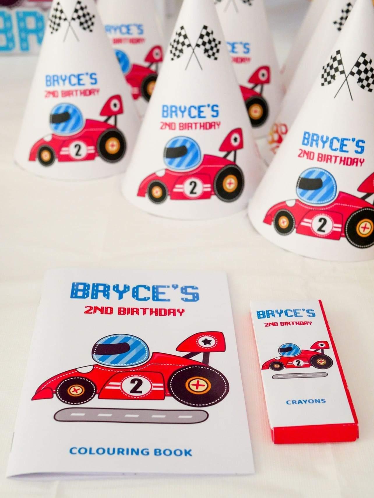 Racing Car Colouring Book & Crayons