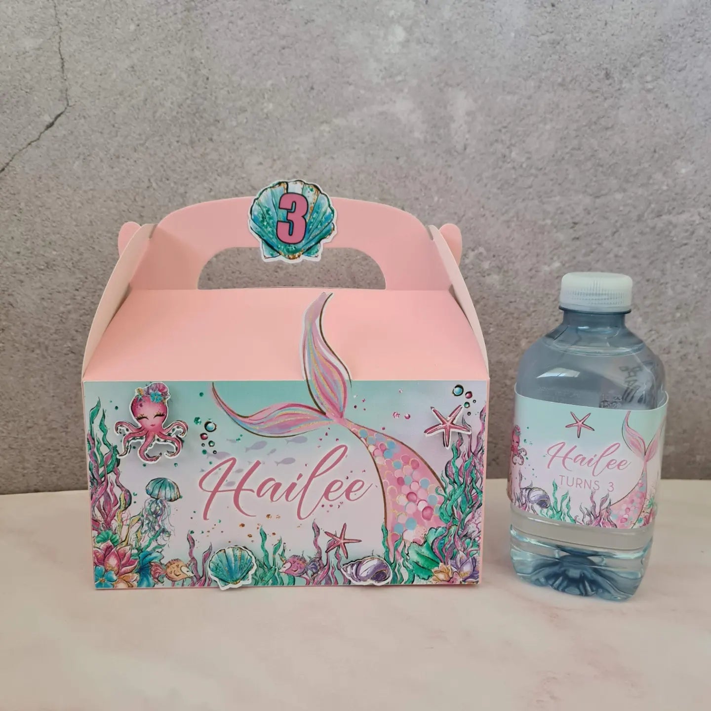 Pink Design Mermaid Tail Party Box