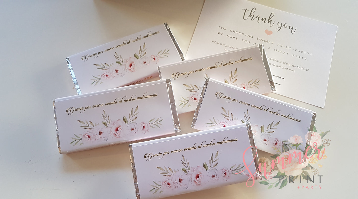 Ivory Floral Chocolate Bar