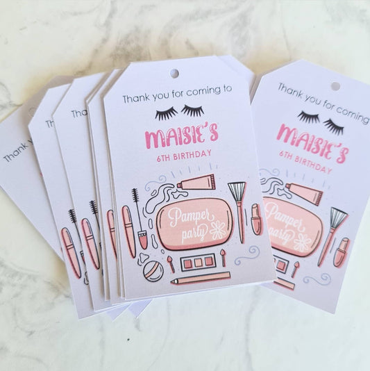 Pamper Party Favour Tags (12pk)