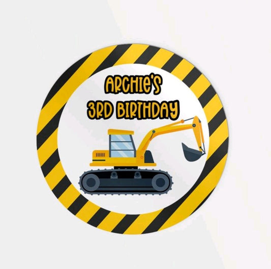 Construction Party Stickers Pack