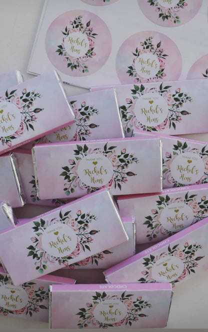 Pink Floral Chocolate Bar