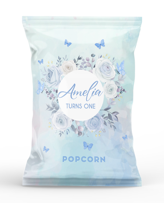 Butterfly Theme Popcorn Bag Blue