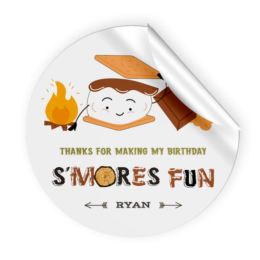 S'mores Camping Party Stickers pack