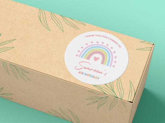 Pastel Rainbow Party Stickers Pack