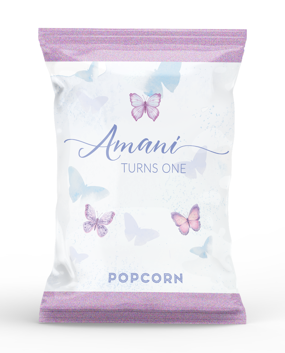 Butterfly Theme Popcorn Bag Purple